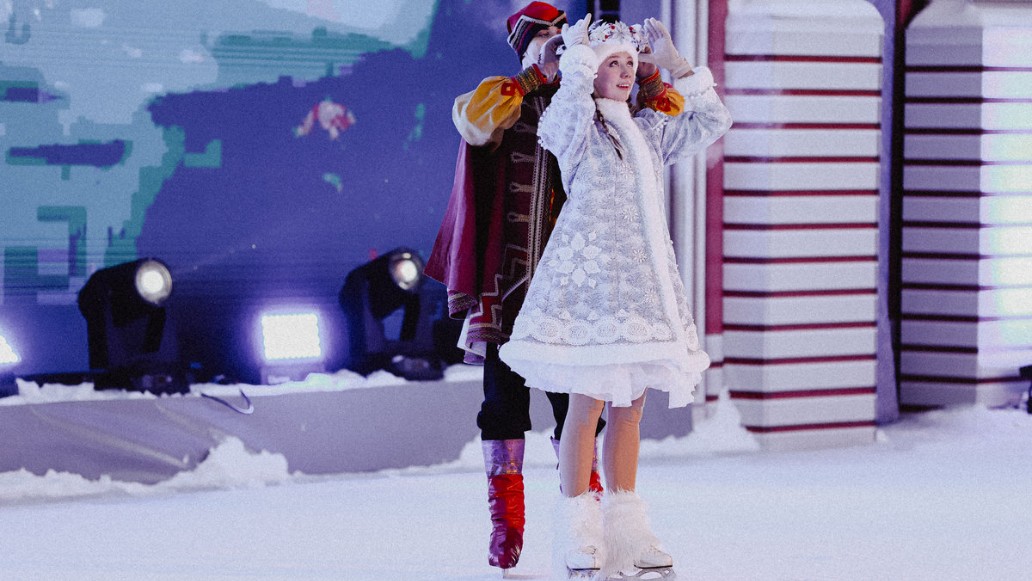 Сказка «Снегурочка», каток, Санкт-Петербург, Конюшенная площадь, фото