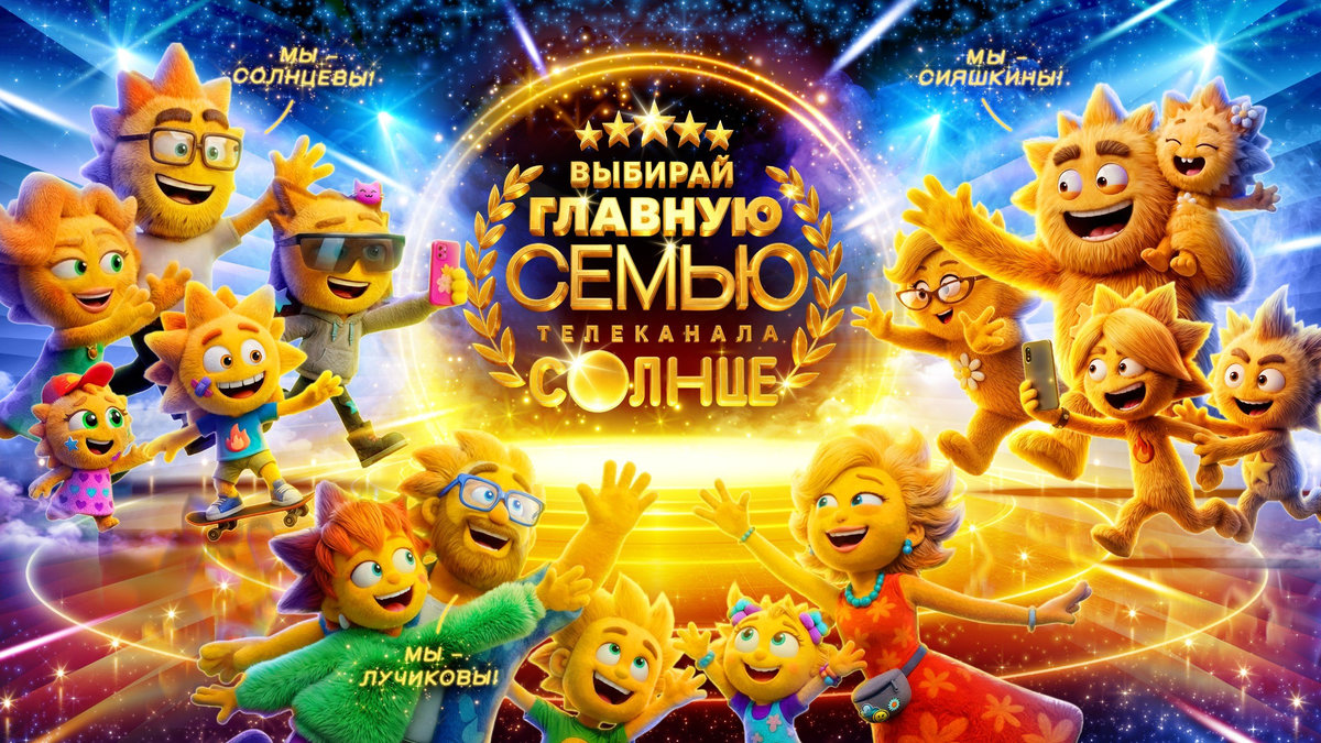 Талисман телеканала «СОЛНЦЕ» выберут зрители: символом может стать целая семья